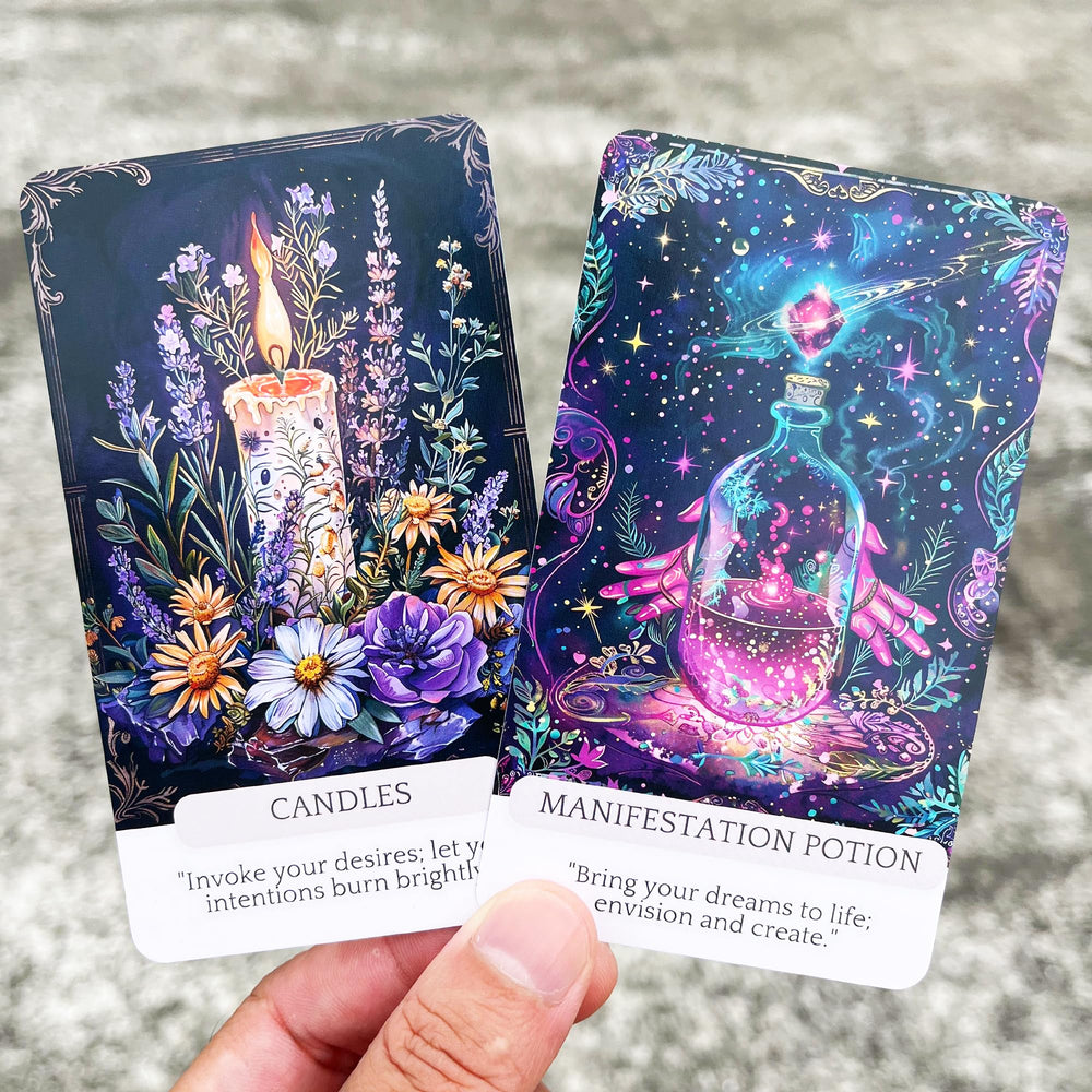 Han Yu Bowen Witch Tools Oracle Card staff-symbol illustration supports focused ritual practice.