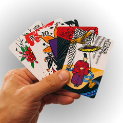 Hanafuda Hawaii Style XL cards close-up showing rich colors and durable finish.