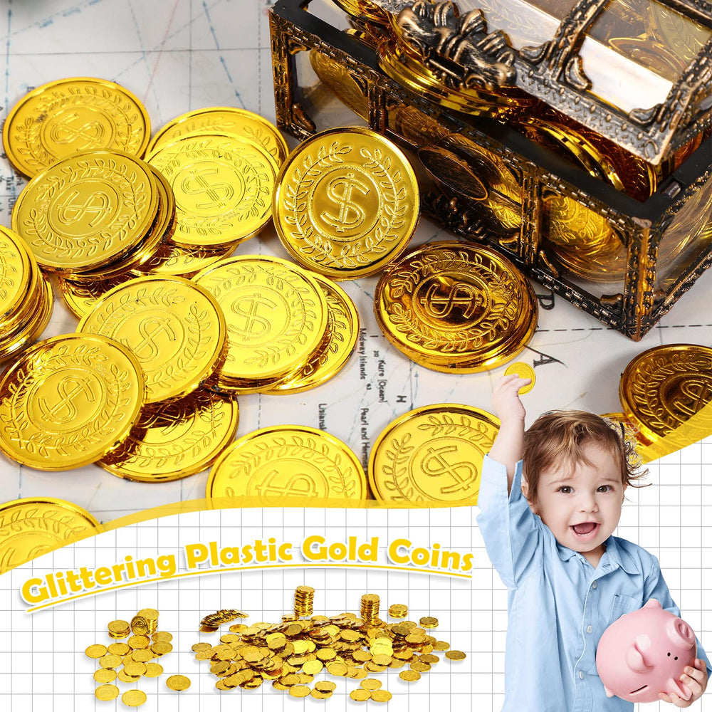 Hanaive decorative gold coins surface shot for displays and tables