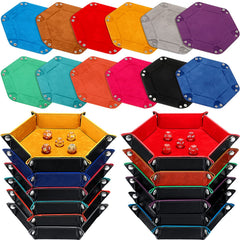 Hanaive dice tray red highlights durable PU leather exterior protecting dice during play.