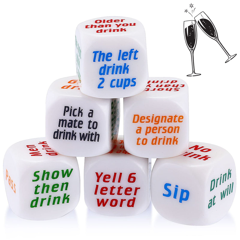 Hanaive white drinking dice set for party games and social challenges