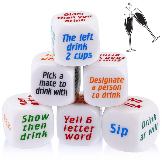 Hanaive white drinking dice set for party games and social challenges