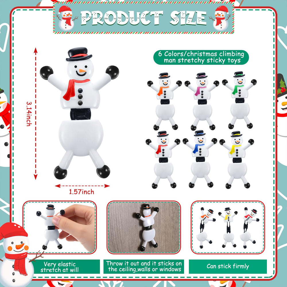 Hanaive snowman sticky toys on wall for playful decor and activity.