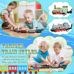 Hanaive green locomotive train toy with sturdy alloy body for lasting use.