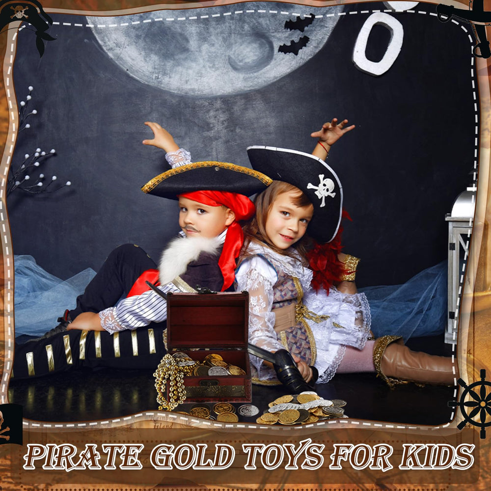 Hanaive bronze treasure coins, adds authentic pirate vibe to crafts and games.