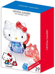 Hanayama Hello Kitty Crystal Gallery display pieces catch light for a sparkling 3D figure.