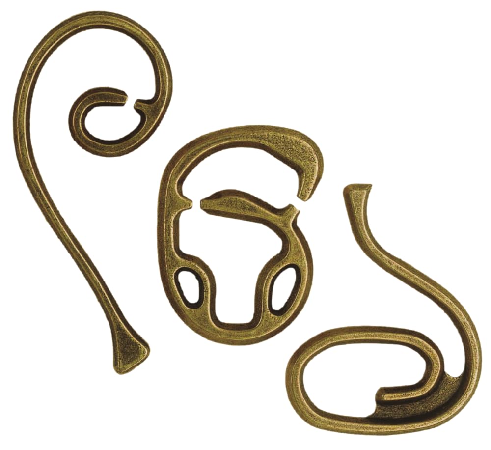 Hanayama Enigma Puzzle pieces close-up, intricate engineering for problem-solving