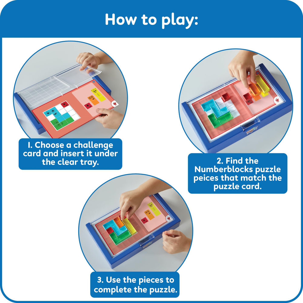 hand2mind Numberblocks Puzzle Solver: challenge cards guide independent problem solving
