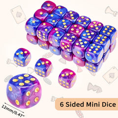 Handan 12mm D6 dice close-up showing vivid pips