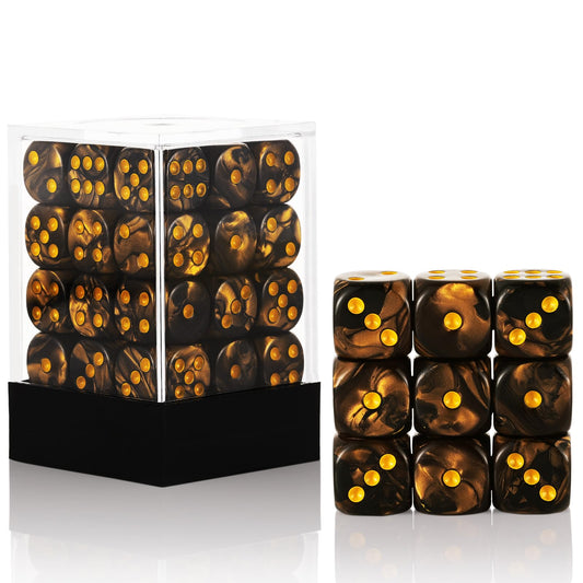 Handan 36-piece dice pack in 12mm for smooth rolling and easy storage.