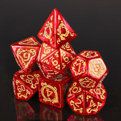 Handan DND dice set in action showing smooth clacks during a roll.