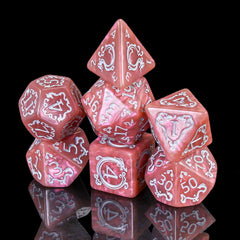 Handan DND dice side angle with golden sheen is eye-catching.