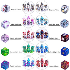 Handan assorted RPG dice suitable for D&D, MTG, and more