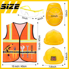 Handepo construction helmet for kids, safe hard plastic for pretend construction work.