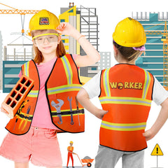 Handepo kids construction costume, one-size-fits-most for growing engineers.
