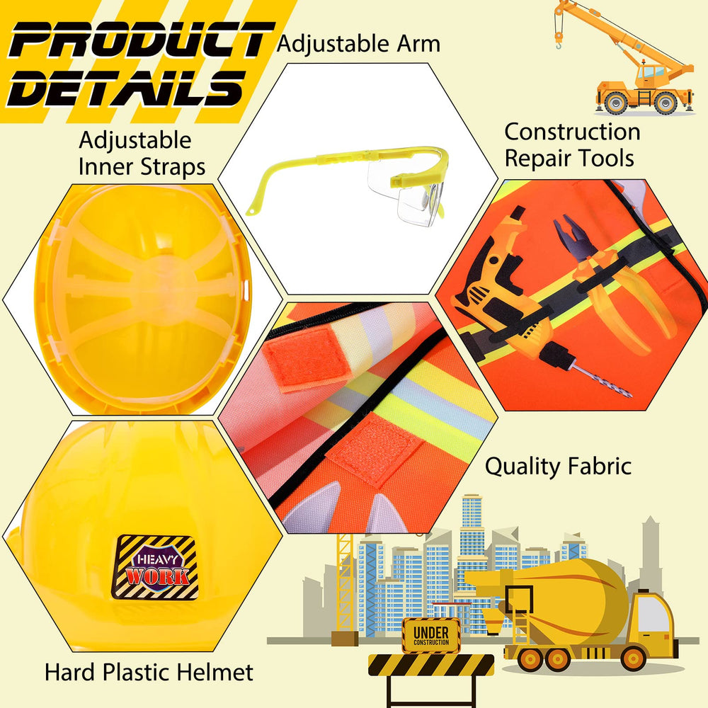 Handepo yellow goggles, clear eye protection for imaginative play and boosted visibility.