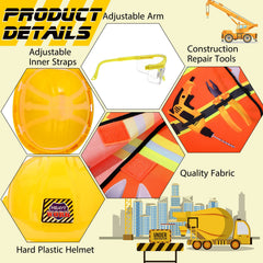 Handepo yellow goggles, clear eye protection for imaginative play and boosted visibility.