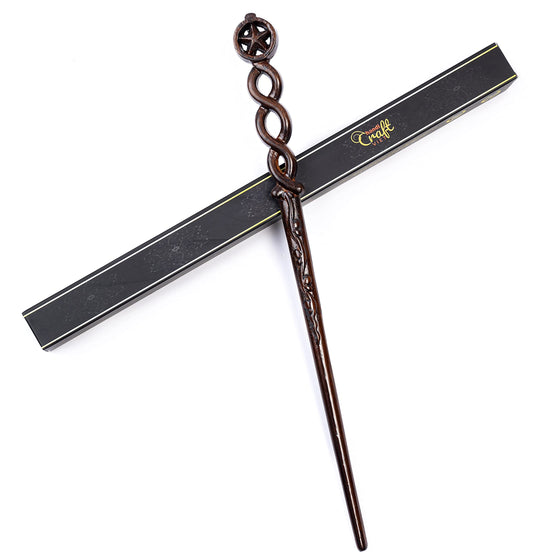 Handicraftviet star wand wooden 15-inch display for cosplay and festive roleplay