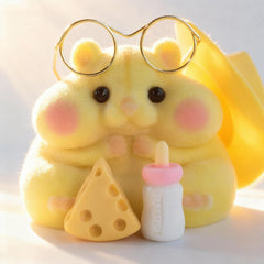 Handmade Taba Squishy Hamster Toy held in hand for portable fidgeting and focus