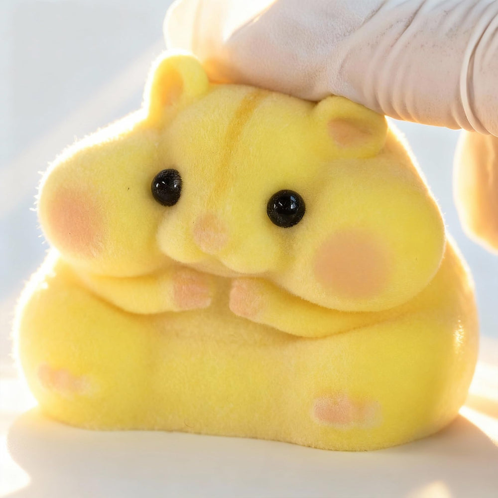Handmade Taba Squishy Hamster Toy in yellow color highlighting mood-boosting appeal
