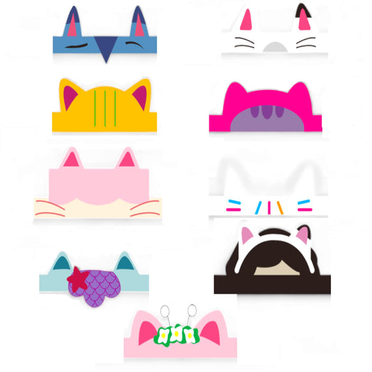 HANEI 18-cat dollhouse crowns pack ideal as playful party favors.