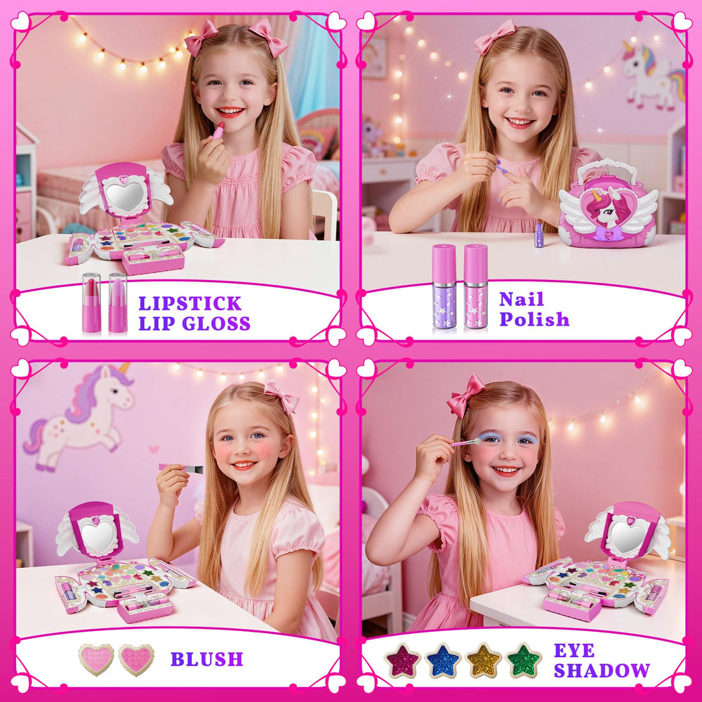 Hanroni safe and washable makeup set easy to clean after playtime.
