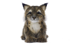 Hansa Lynx Cub plush, side view, durable fabric for long-lasting adventures