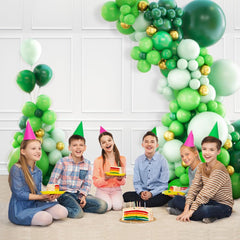 Haolongfa green and gold balloons suit Christmas, baby showers, or birthdays.