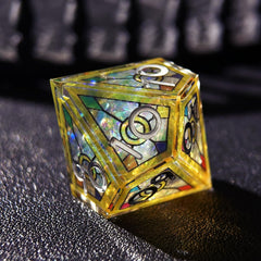 HAOMEJA gold-numbers detail highlights luxurious finish on the resin dice.
