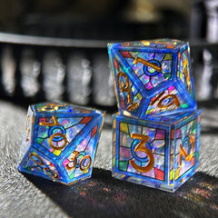 HAOMEJA dice set resin artistry packaging bag for elegant gifting or storage