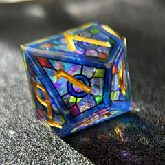 HAOMEJA dice set resin artistry light refraction enhances visual appeal in bright light