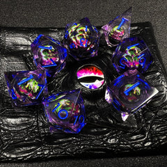 HAOMEJA resin D8 close-up with dragon theme.