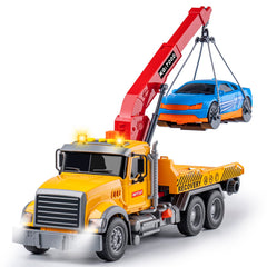 haomsj big tow trucks hook-and-car: ideal for imaginative rescue play.