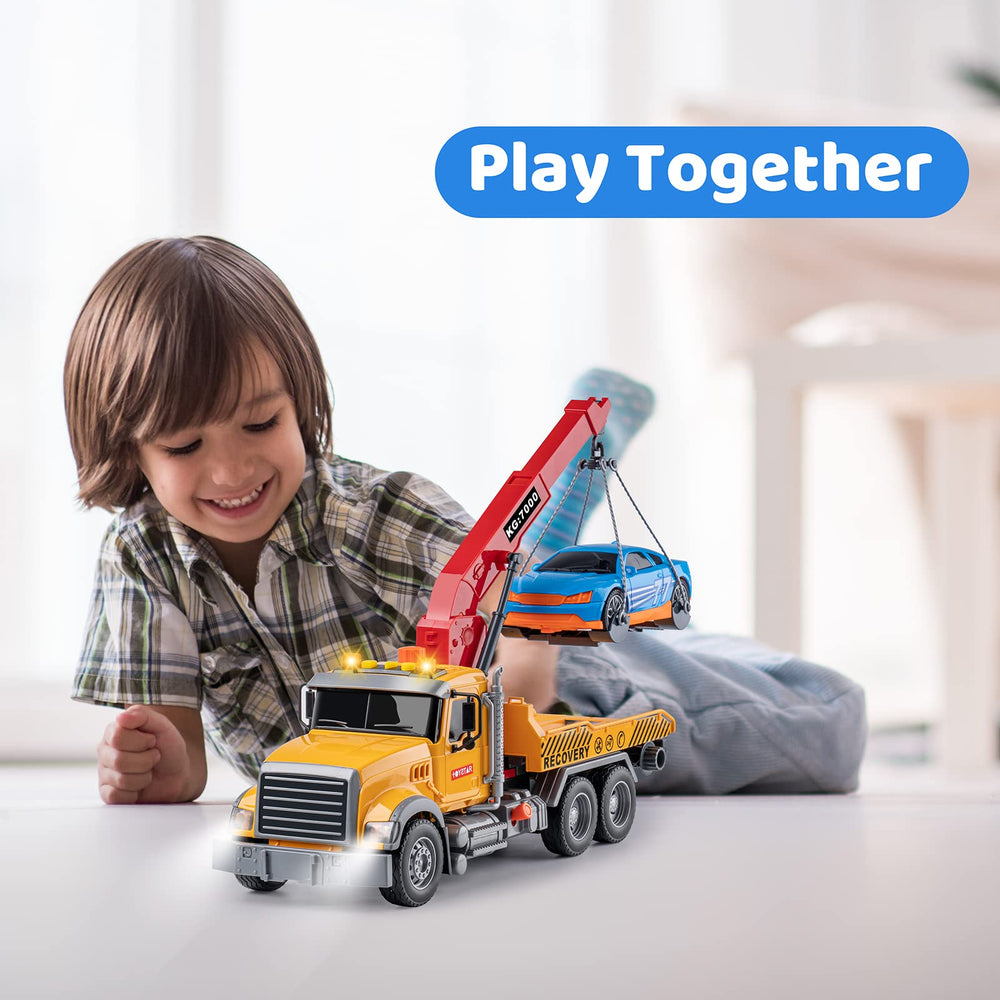 haomsj tow-truck detailed-design: durable ABS finish stands up to everyday use.
