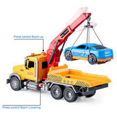 haomsj tow-truck light-and-sound effects: engaging sensory feedback during pretend towing.