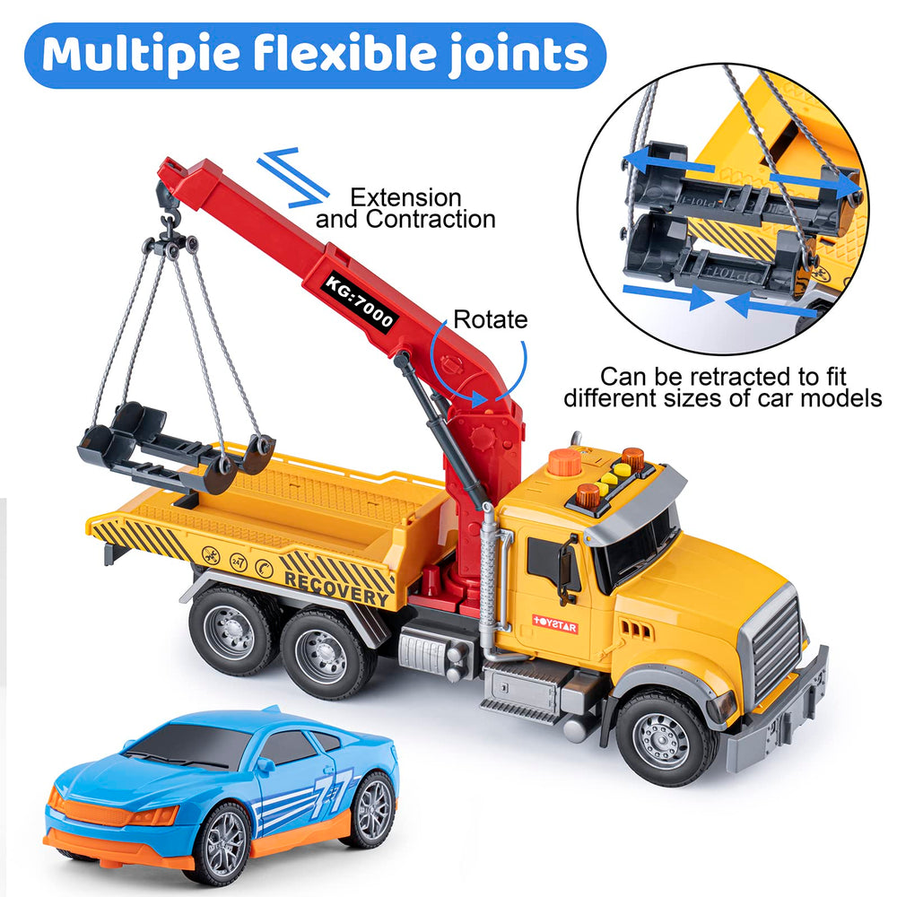 haomsj tow-truck retractable-parts: versatile features for varied play scenarios.