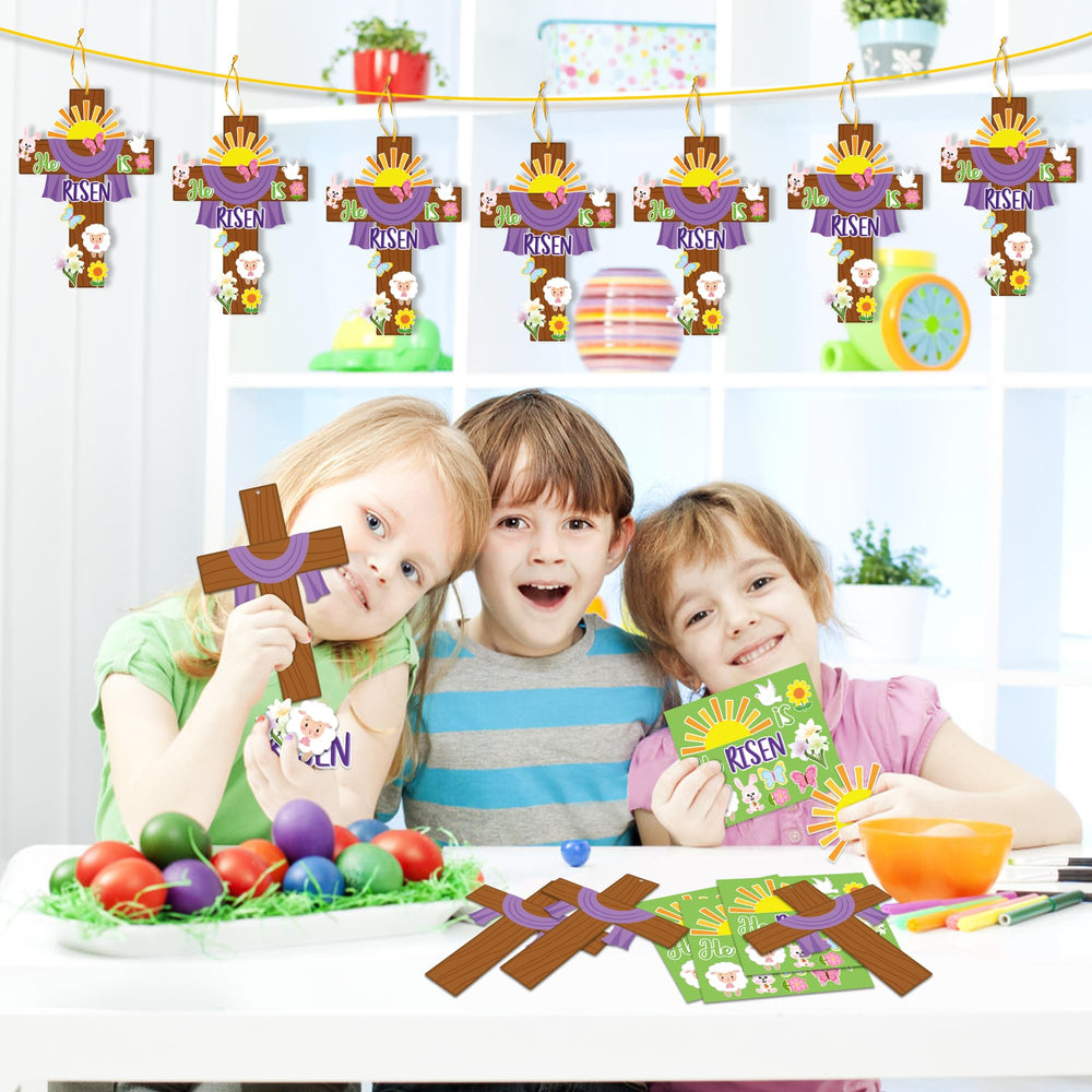 Haooryx assembled cross-hanging ornament for Easter tree displays