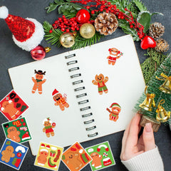 Haooryx easy peel self-adhesive Christmas stickers for quick crafts.