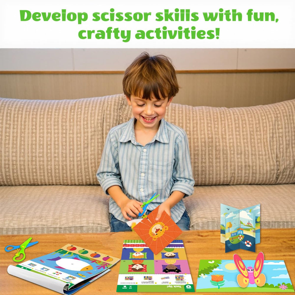 HAOWWLAI kid-safe scissors designed for small hands during practice.
