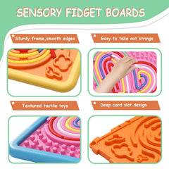 HAPATOYS board corner textures encouraging touch exploration to build fine motor skills.