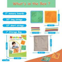 HAPATOYS two-pack sensory boards ready for portability