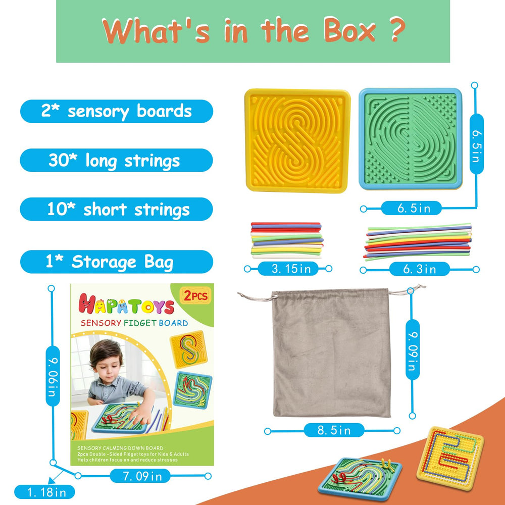 HAPATOYS sensory board kids using; engaging, screen-free activity in hands-on play.