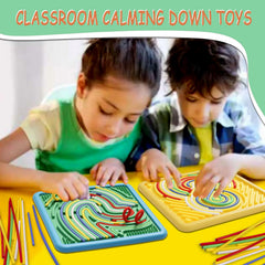 HAPATOYS sensory board storage bag; easy organization for travel.