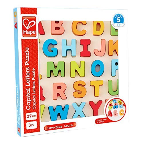 Hape Alphabet Blocks with non-toxic finish ensure safe, long-lasting play