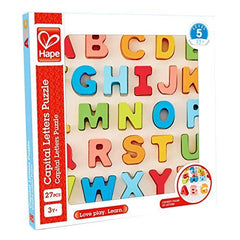 Hape Alphabet Blocks with non-toxic finish ensure safe, long-lasting play