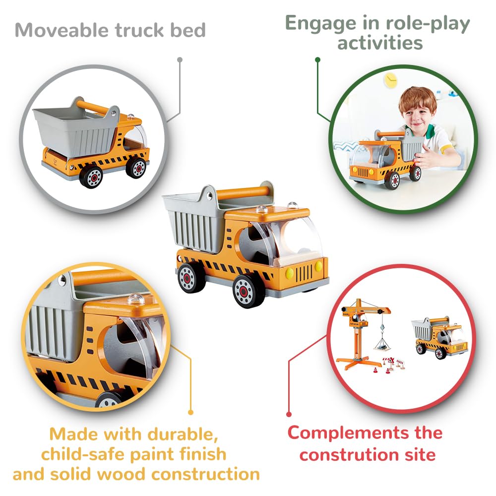Hape construction vehicle makes a great gift for curious builders.