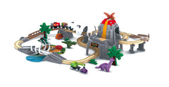 Hape Dinosaur Railway Adventure Set glow skull shines during playtime for kids
