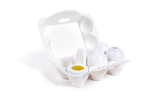 Hape egg carton shells peel for realistic pretend play