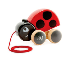 Hape Ladybug pull-along toy ready to roll and encourage walking.