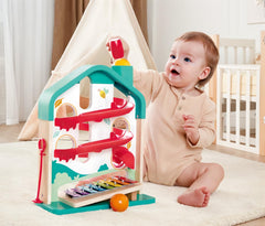 Hape Melody Mansion removable xylophone board enabling mini-music sessions